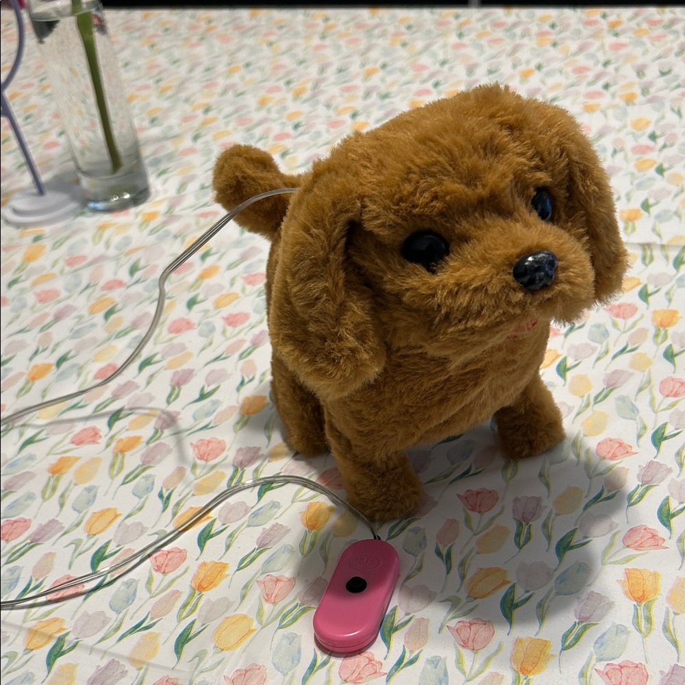 Brown Plush Walking Toy Dog with Pink Remote - Unbranded Interactive Pet - Picture 2 of 6
